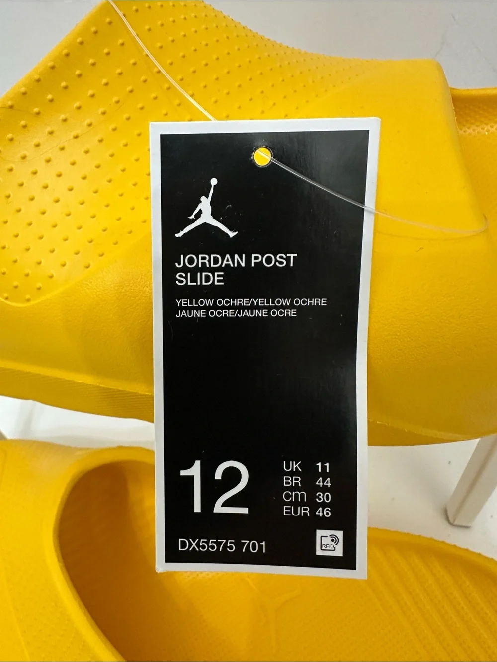 BNWT Jordan Post Slides Yellow SZ 12